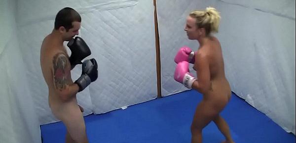  Dre Hazel defeats guy in competitive nude boxing match